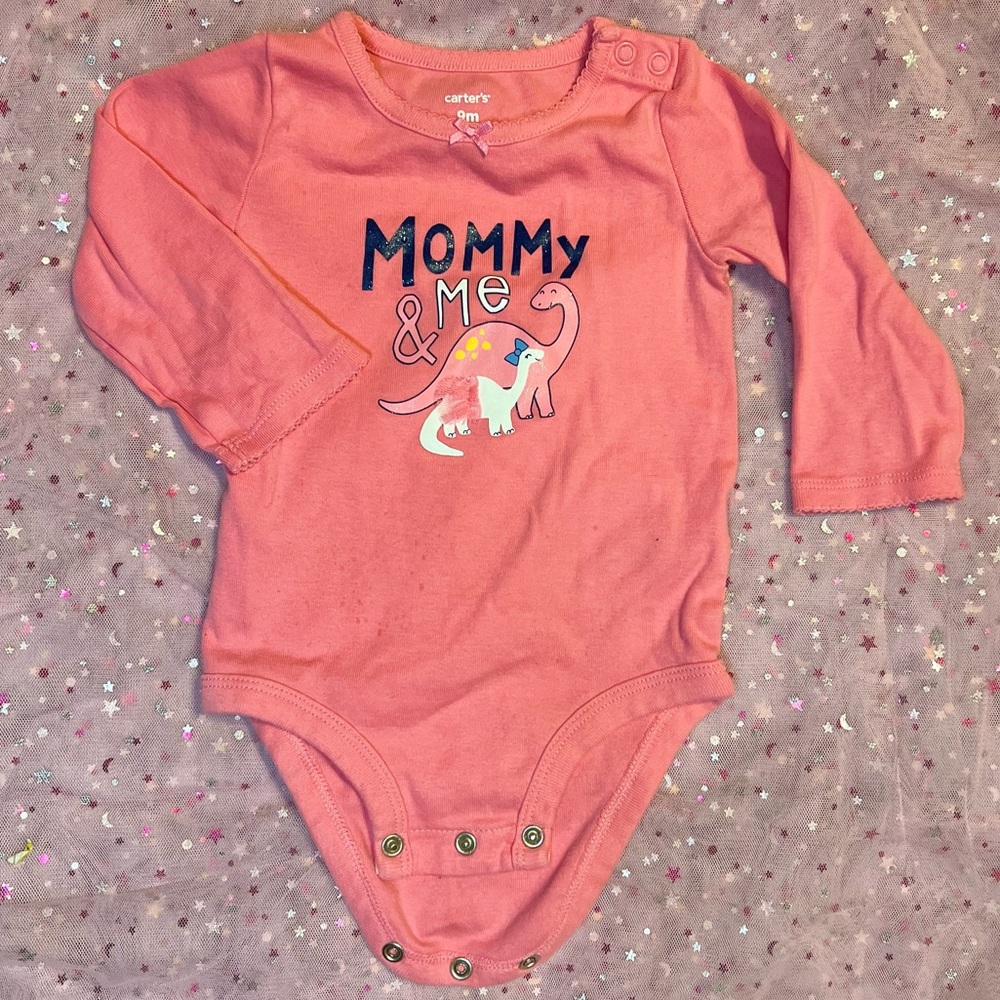 9M pink onesie